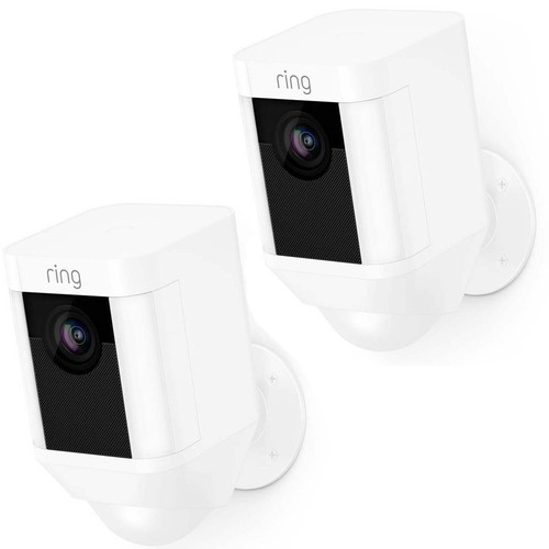 Ring Spotlight Cam (Battery) Security Camera in White, 2-Pack - 8SB1S7-WEN0