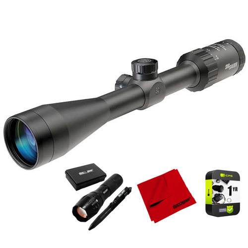 Sig Sauer Whisky3 3-9x40mm Riflescope with 1 Year Extended Warranty Bundle