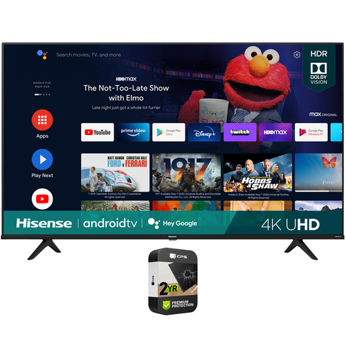 Hisense 65 Inch A6G Series 4K UHD Smart Android TV 2021+Premium Protection Plan