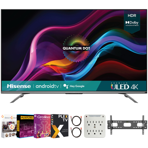 Hisense 75 Inch U7G Series ULED Quantum Android TV 2021 + Movies Streaming Pack