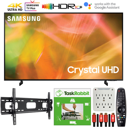 Samsung 55 Inch 4K Crystal UHD Smart LED TV 2021 +TaskRabbit Installation Bundle