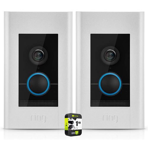 Ring Video Doorbell Elite 2 Pack with 1 Year Extended Warranty