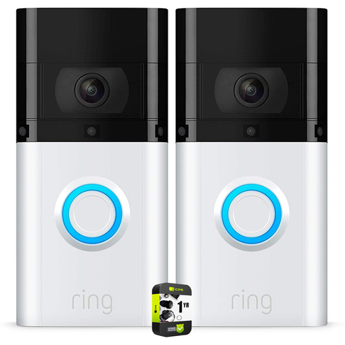 Ring Video Doorbell 3 Plus 2 Pack with 1 Year Extended Warranty