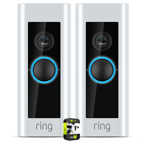 Ring Video Doorbell Pro 2 Pack with 1 Year Extended Warranty