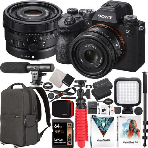Sony Alpha 1 Full Frame Mirrorless Camera + 50mm F2.5 G FE Lens SEL50F25G Kit Bundle