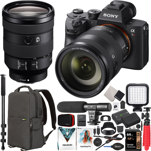Sony a7R III Mirrorless Full Frame Camera + 24-105mm F4 G Lens SEL24105G Kit Bundle