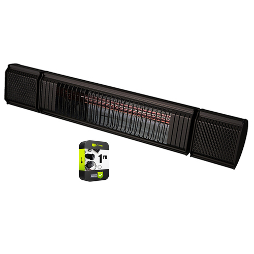 SUNHEAT Outdoor Weatherproof Electric Wall Mounted Heater Black with Warranty