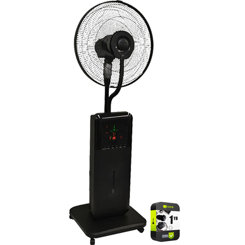 SUNHEAT Ultrasonic Dry Misting Fan with BT Technology Black + Extended Warranty