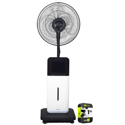 SUNHEAT Ultrasonic Dry Misting Fan with BT Technology White + Extended Warranty