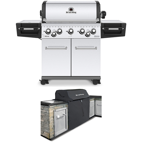 Broil King 958344 Regal S 590 Pro Propane Gas Grill, 5-Burner w/ Grill Cover