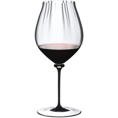 Riedel Fatto A Mano Performance Pinot Noir Glass, Black Stem, Single - 4884/67D