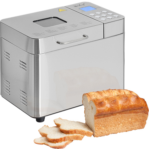 2 LB Stainless Steel Bread Maker with 25 Smart Cooking Programs and Accessories