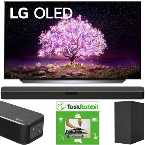 LG OLED55C1PUB 55` 4K Smart OLED TV w/ AI ThinQ (2021) +LG SN5Y Sound Bar Bundle