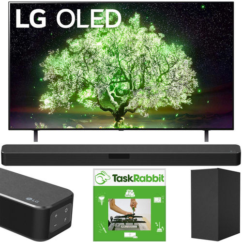 LG OLED65A1PUA 65` 4K HDR Smart TV w/ AI ThinQ (2021) +LG SN5Y Sound Bar Bundle