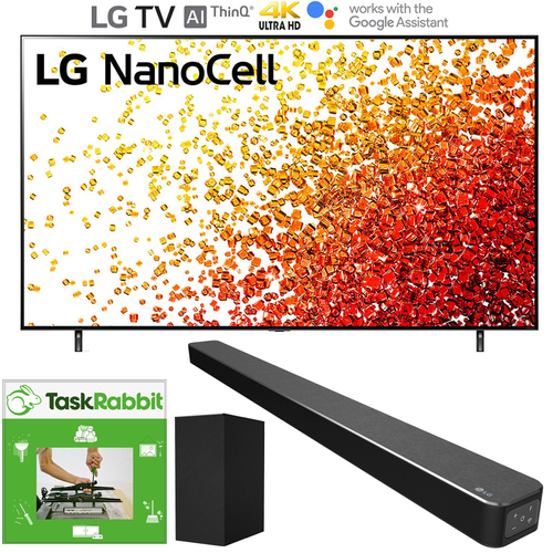 LG 55NANO90UPA 55` HDR 4K UHD Smart NanoCell LED TV 2021 + SN6Y Soundbar Bundle