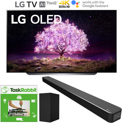LG OLED83C1PUA 83` Class 4K Smart OLED TV (2021 Model) + LG SN6Y Soundbar Bundle