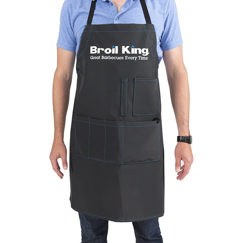 Broil King Waterproof PVC Polyester Grilling Apron, Black (BK60975)
