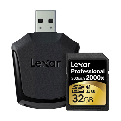 Lexar 32 GB Professional 2000x SDHC/SDXC UHS-II Memory Card