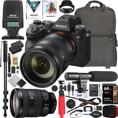 Sony Alpha 1 Full Frame Mirrorless Camera + 24-105mm F4 G Lens SEL24105G Pro Bundle