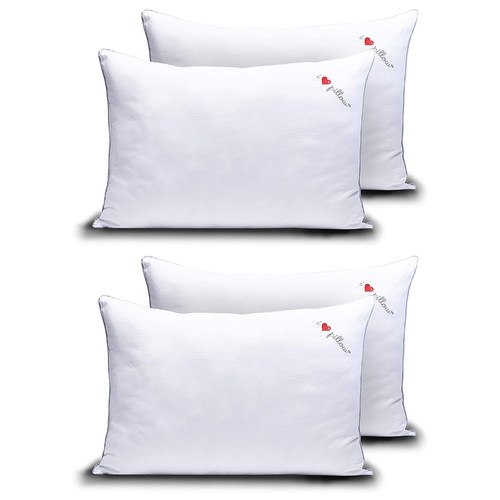 I Love Pillow Cumulus Gel-Coated Fiber Queen-Size Pillow 4 Pack