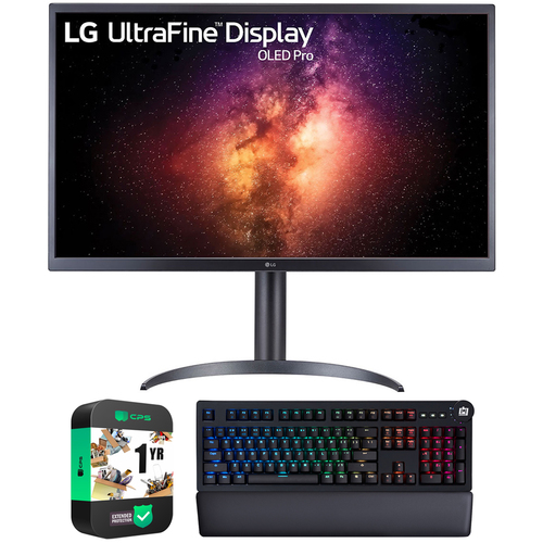 LG 32` UltraFine 4K OLED 16:9 1M:1 Contrast Ratio Monitor 2-Pack w/ Warranty Bundle