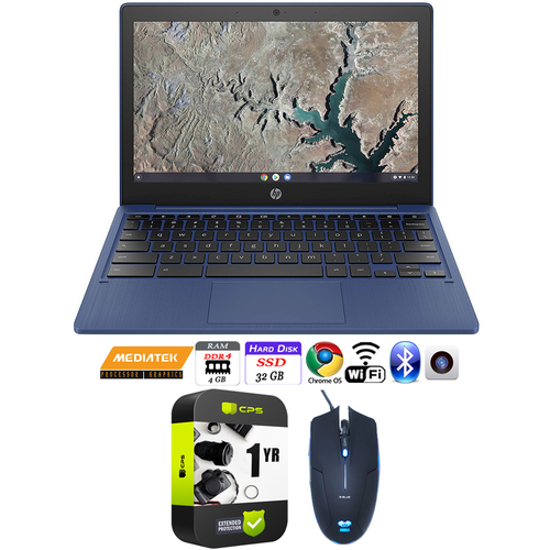 Hewlett Packard Chromebook 11.6` MediaTek MT8183 4GB/32GB Laptop + Protection Pack + Mouse