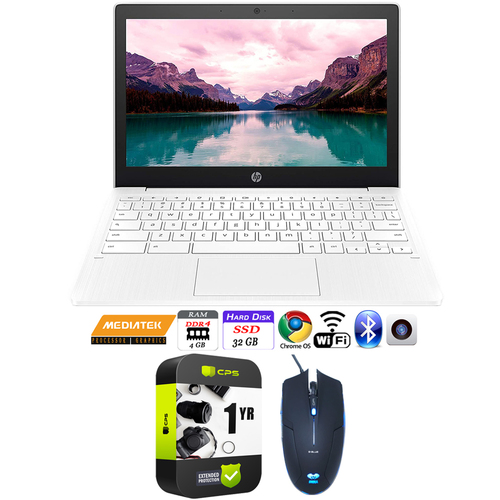 Hewlett Packard 11a Chromebook MT8183, 11.6`, 32GB eMMC 4GB DDR4 RAM + Protection Pack + Mouse