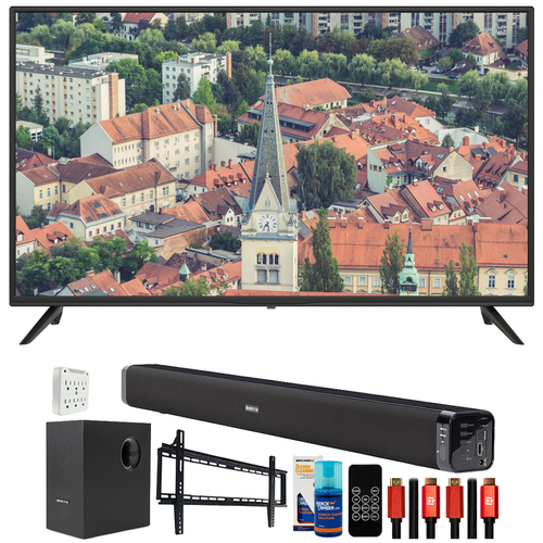 Sansui S40P28FN 40` 1080p Full HD LED Smart TV w/ Deco Gear Home Theater Bundle