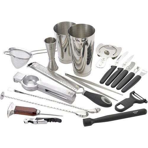 Deluxe 19-Piece Cocktail Mixology Set - Stainless Steel (M37102)