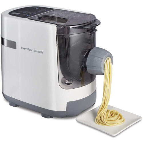 Hamilton Beach Electric Fresh Pasta and Noodle Maker Kit, 7 Shapes -  White (86650)