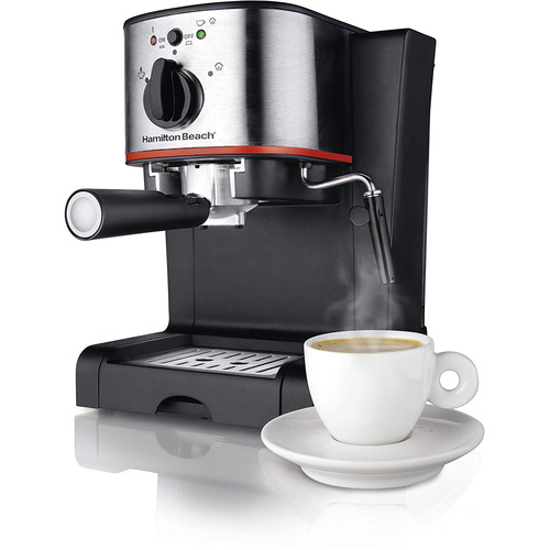 Hamilton Beach Espresso Machine/Latte, and Cappuccino Maker - Black and Stainless Steel (40792)