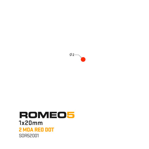 Sig Sauer Romeo5 Compact Red Dot 1x20mm 2 MOA Dot Reticle SOR52001 