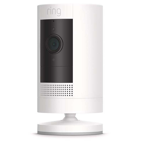 Ring Stick Up Cam Battery HD Security Camera in White