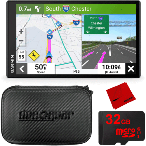 Garmin DriveSmart 66 6` Car GPS Navigator (010-02469-00) Bundle with 7` Hard EVA Case