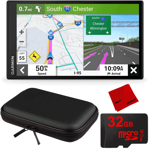 Garmin DriveSmart 76 7` Car GPS Navigator (010-02470-00) Bundle with 10` Hard EVA Case