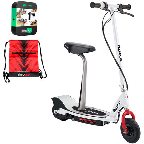 Razor E200S Seated Electric Scooter White / Red 13112758