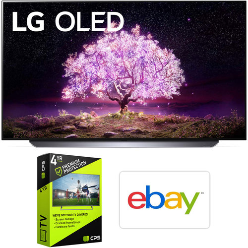 LG OLED55C1PUB 55` 4K UHD, 120Hz Smart OLED TV (2021) Bundle with $120 eBay Credit