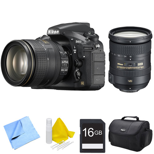 Nikon D810 FX-format Digital SLR 24-120mm f/4G ED VR and NIKKOR 18-200mm Lens Bundle