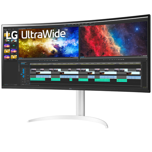 LG 38WP85C-W 38` Curved 21:9 UltraWide QHD 3840x1600 PC Monitor