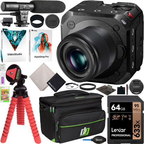 Panasonic LUMIX BGH1 4K Cinema Box Camera w/ Livestreaming + 25mm F1.7 Lens Creator Bundle