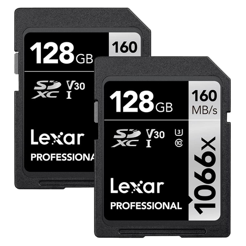 128GB Professional 1066x UHS-I SDXC Memory Card (SILVER Series, 2-Pack)
