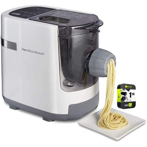Hamilton Beach Electric Pasta and Noodle Maker Kit 7 Shapes White with Warranty