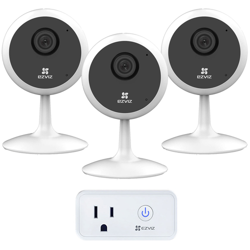 EZVIZ 3x C1C 1080p Indoor WiFi Security Camera Motion Detection with T30B Smart Plug