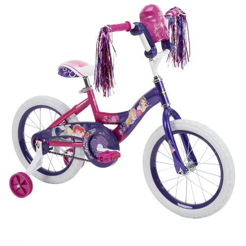 Disney Princess 16 in Bike' with Training Wheels and Basket 