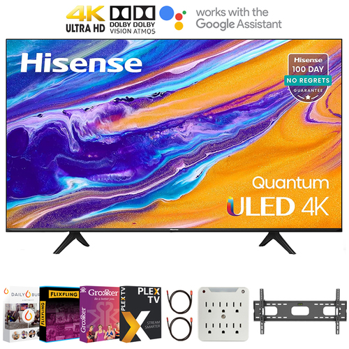 Hisense 50U6G 50` 4K ULED Quantum HDR Smart Android TV + Movies Streaming Pack