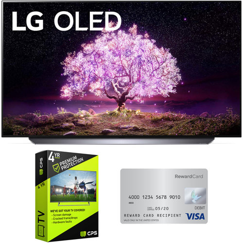 LG OLED77C1PUB 77` 4K OLED TV (2021) Bundle with $150 Gift Card (2-4 Wk Delivery)
