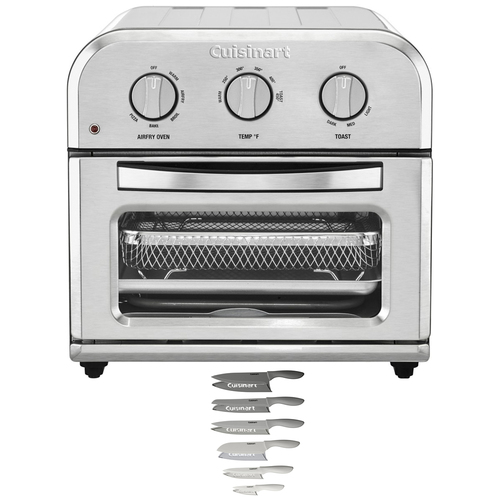 Cuisinart Compact AirFryer/Convection Toaster Oven Stainless Steel + Knife Set