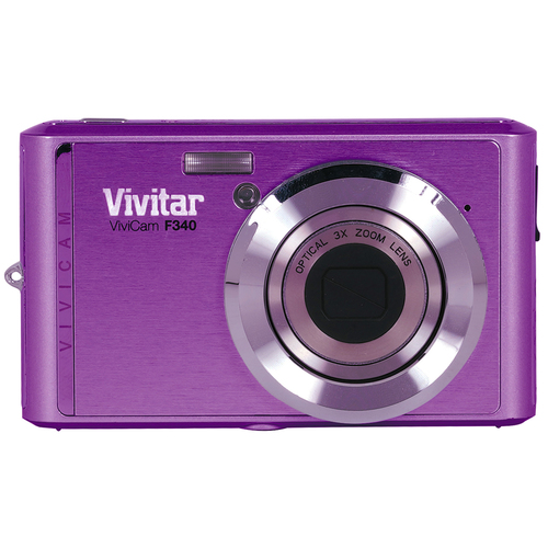 Vivitar Vivcam F340 14.1 MP 2.4` LCD Screen Camera and Camcorder - Purple
