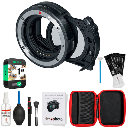 Canon Drop-In Filter Mount Adapter EF-EOS R with Warranty + Accessories Bundle