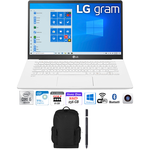 LG 14` Intel i5-1035G7 8GB/256GB SSD Ultra-Slim Laptop + Accessories Bundle